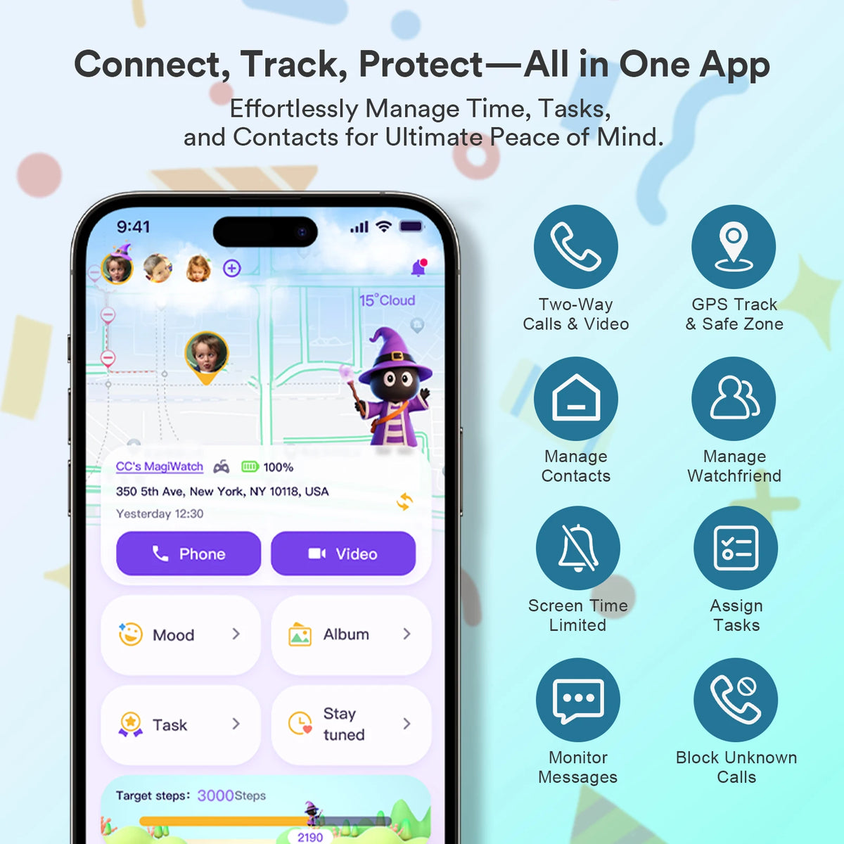EIOTMART Kids 4G GPS Smartwatch With Calling And Parental Controls