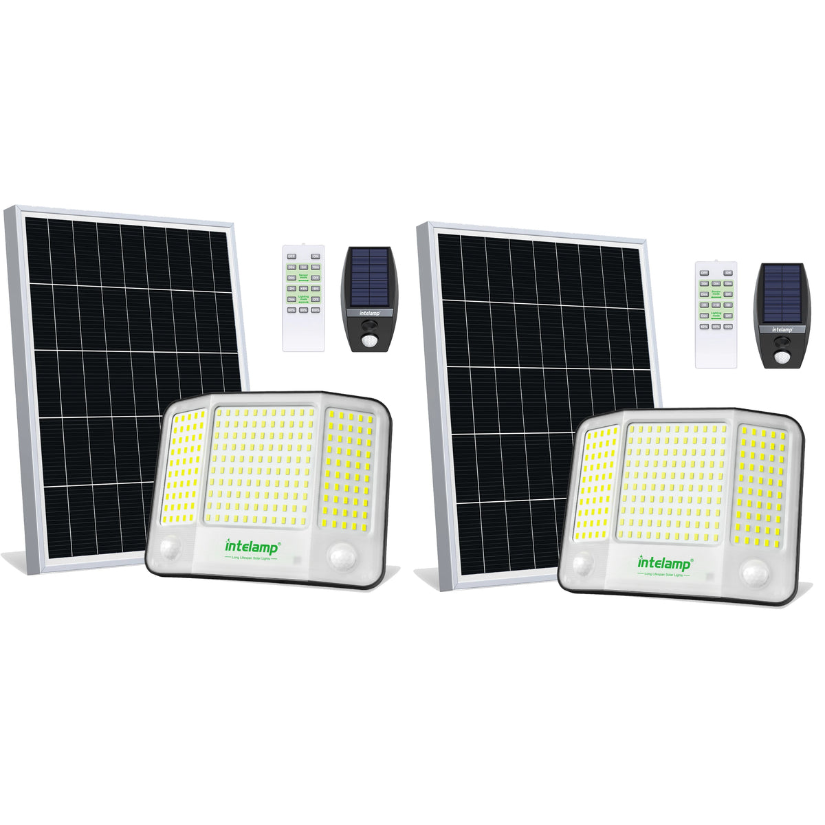 Intelamp LED Solar Flood Light With Triple Motion Sensor Outdoor