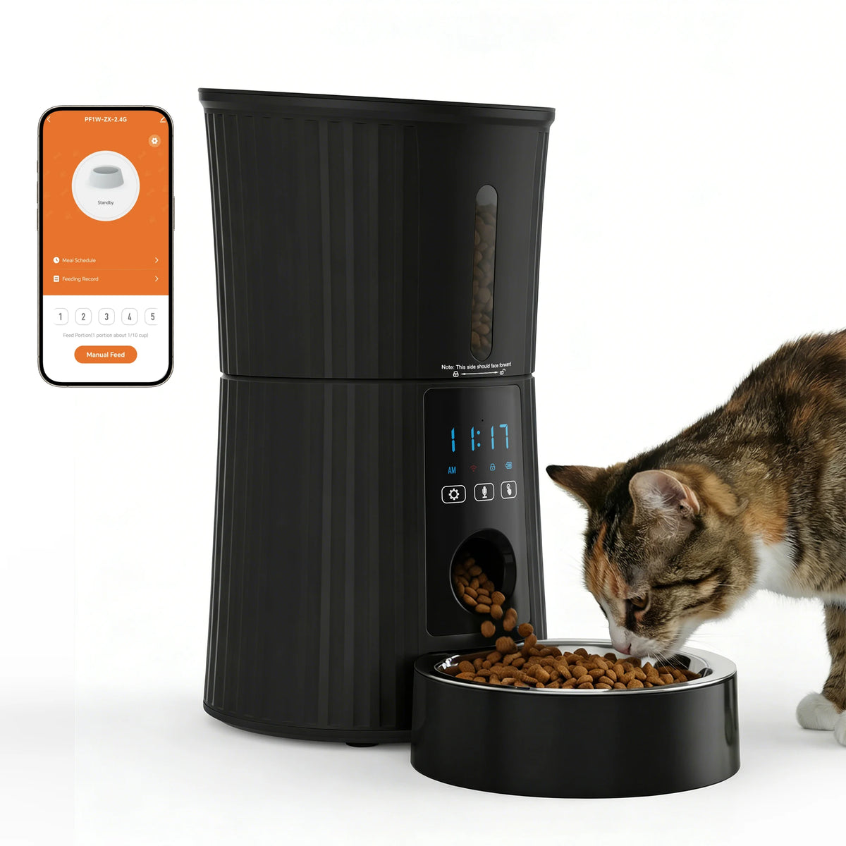 JHK WiFi Cat Feeder With App Control And Timed Feeding