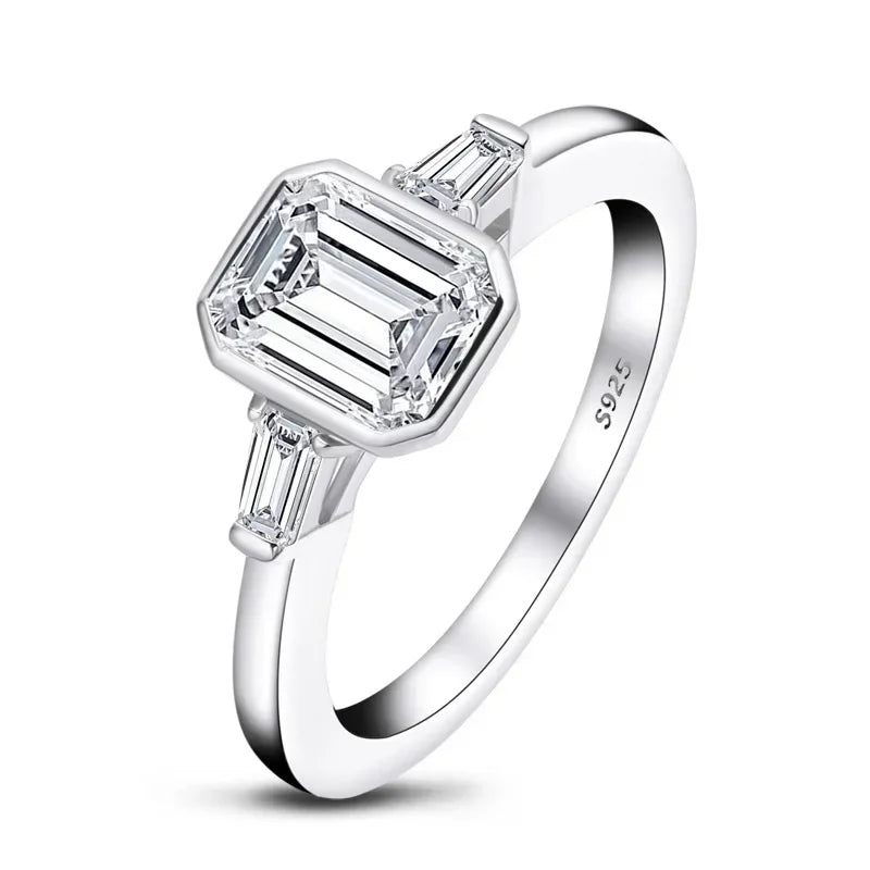 CBTB Sterling Silver 925 Moissanite Engagement Wedding Ring for Women
