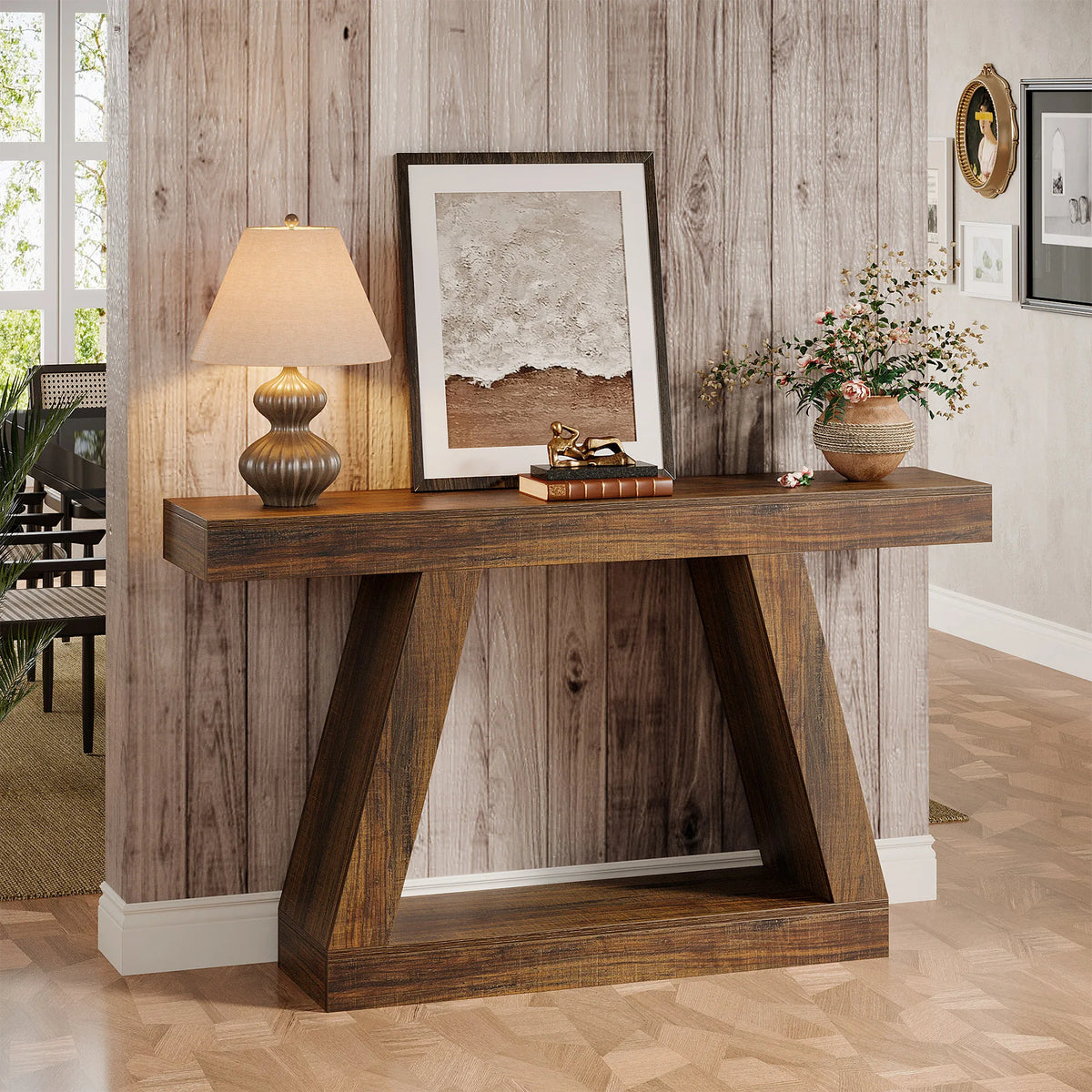 Tribesigns Rustic Storage Console Table For Entryway And Living Room