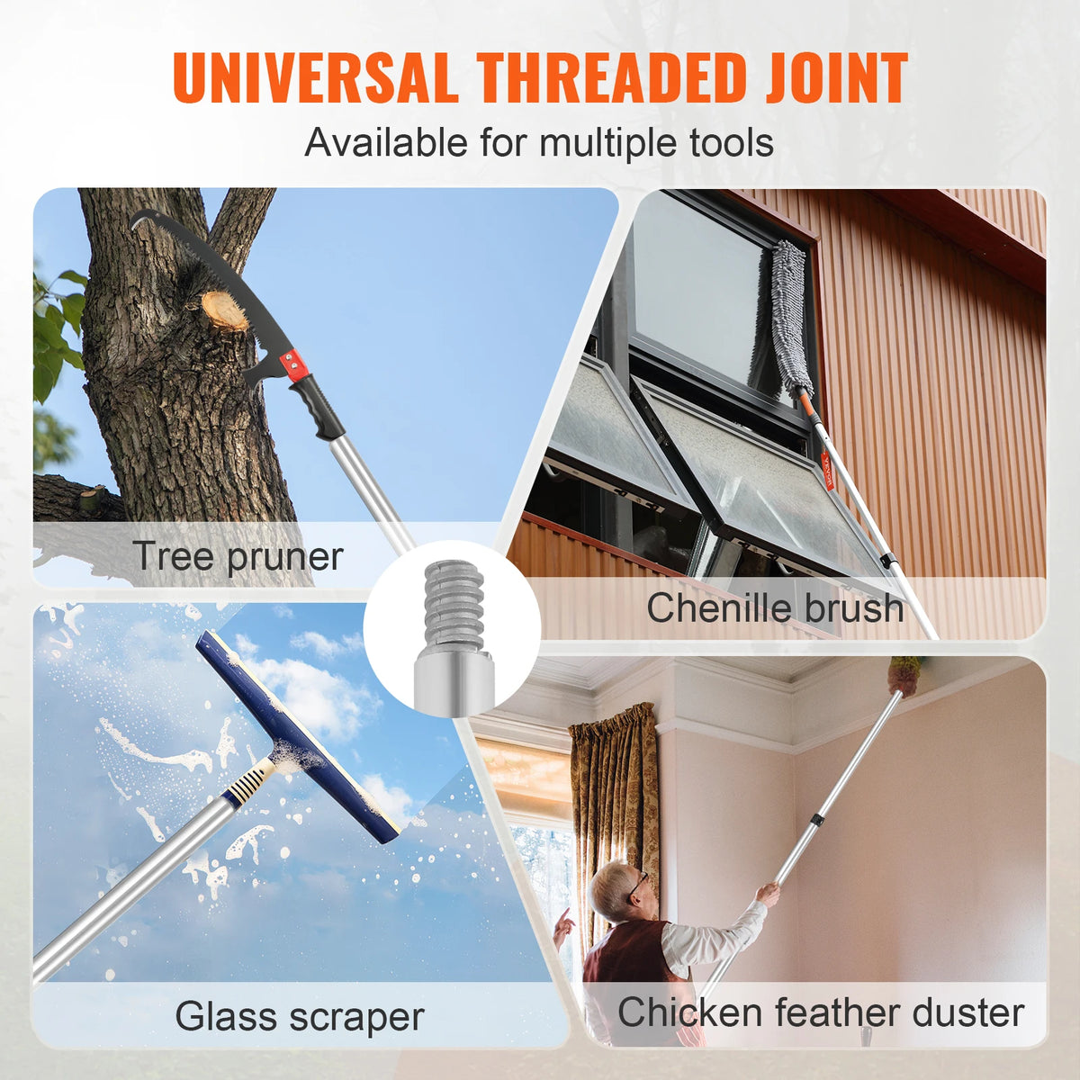 SucceBuy Manual Telescoping Pole Saw for Tree Branch Pruning