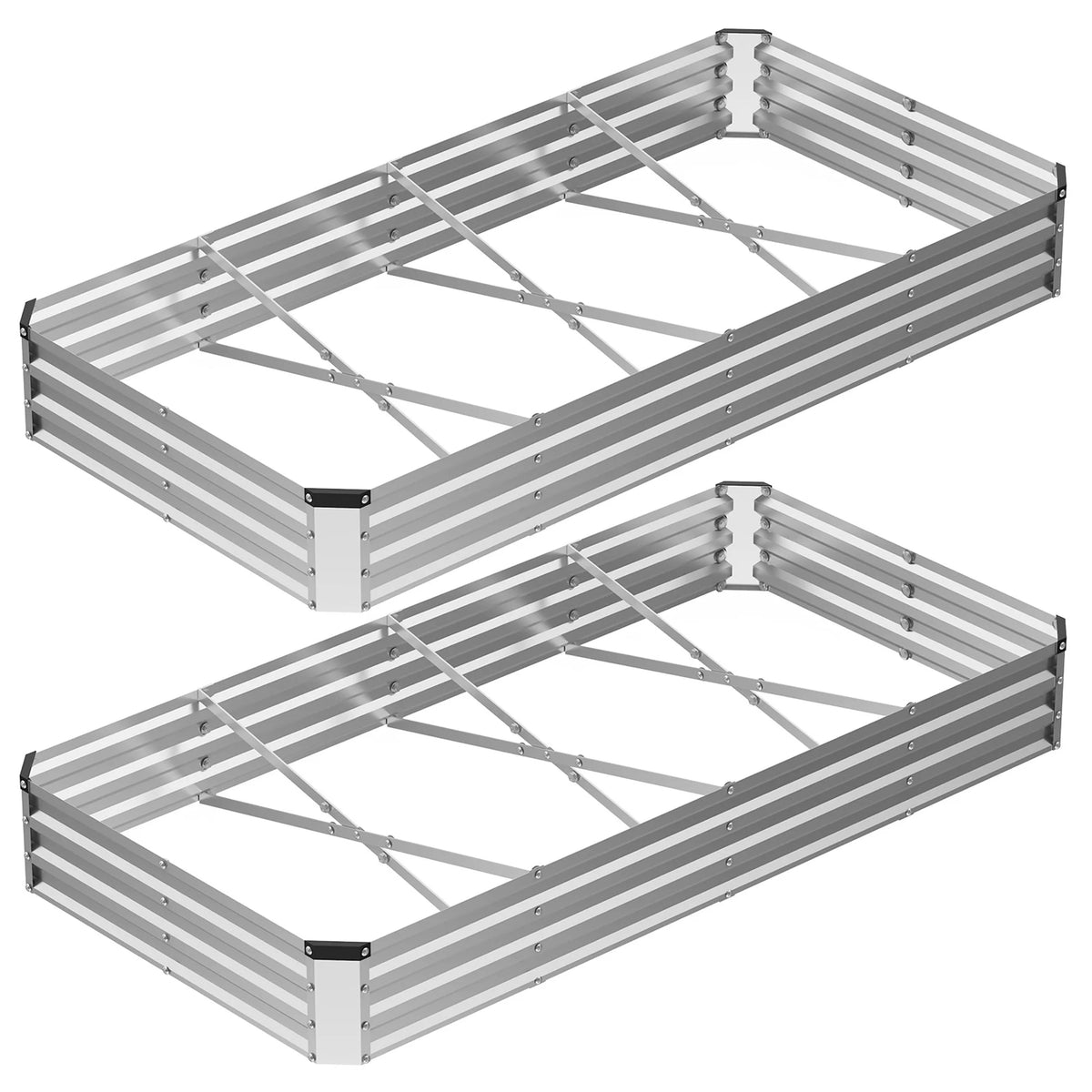 JHK Rectangular Metal Raised Garden Bed For Plants
