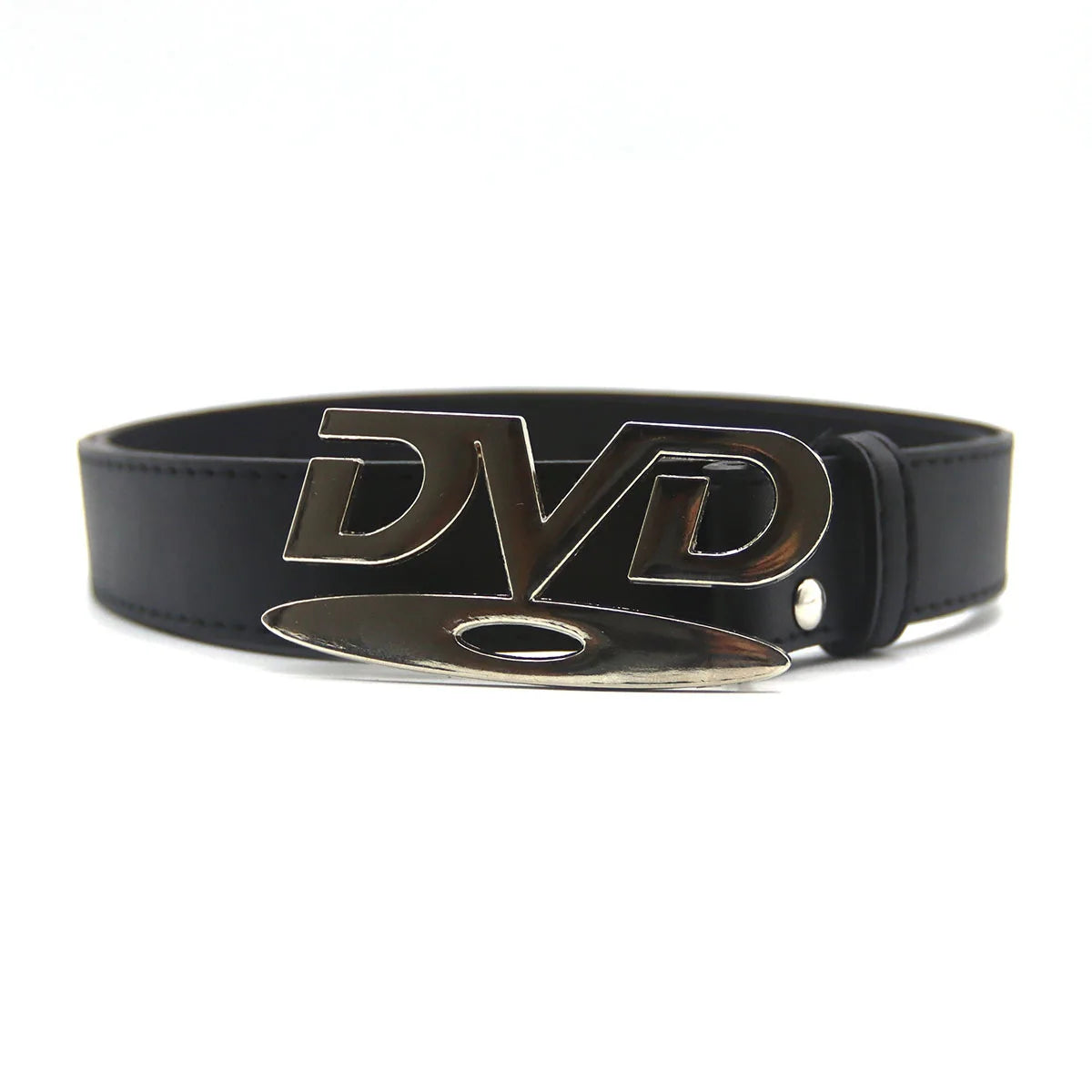 Unisex Nostalgic DVD Buckle Belt With Decorative Letter Design