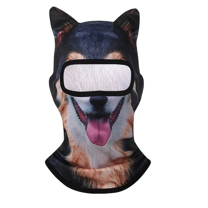 Cute 3D Cat Full Face Balaclava Hood for Winter Sports