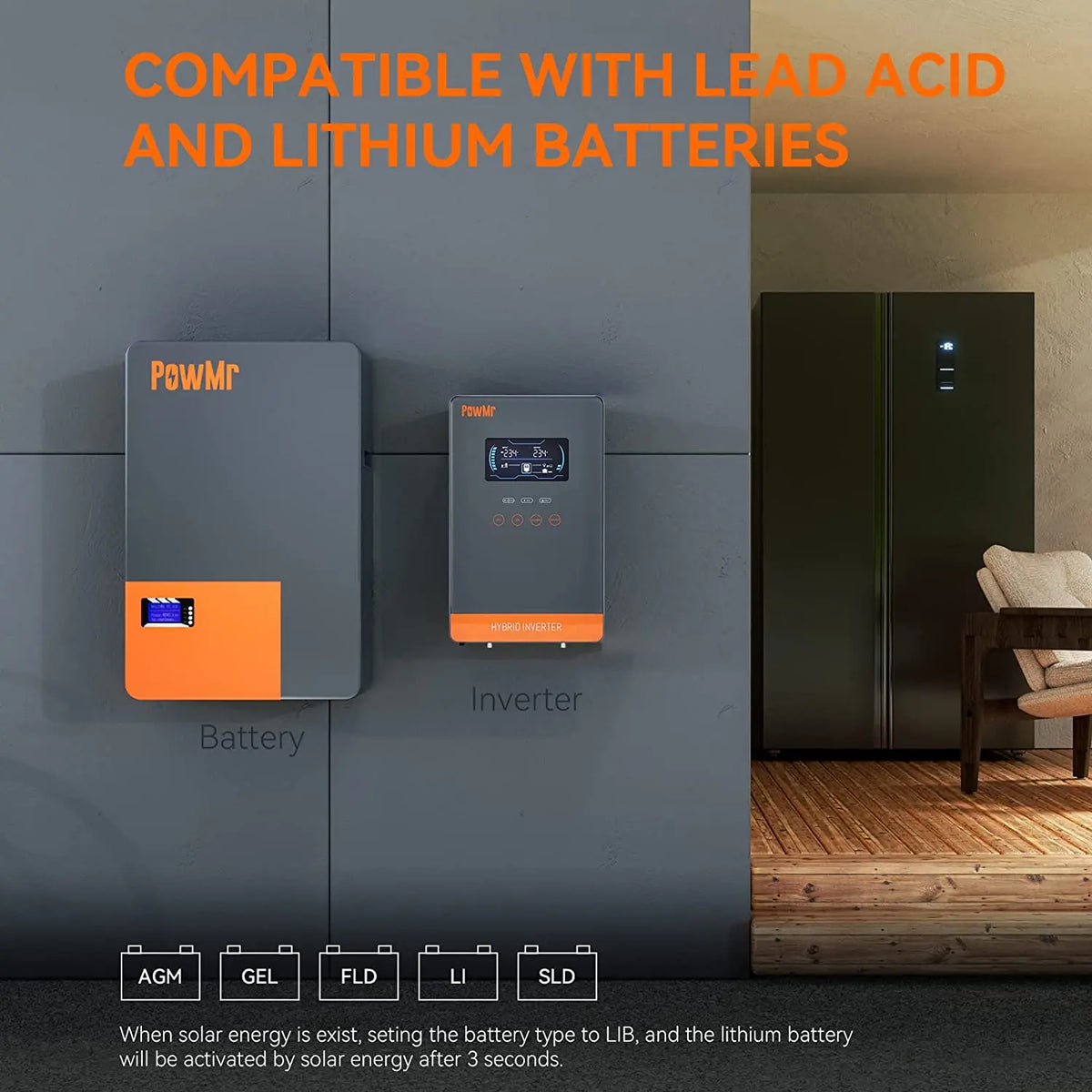 PowMr 4KW Off Grid Solar Inverter With MPPT Charger