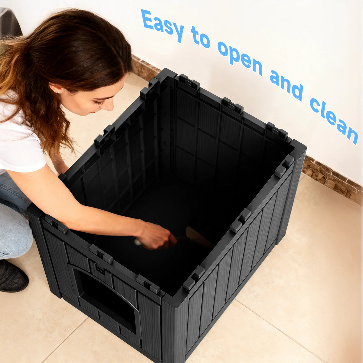 Waterproof Resin Cat House End Table For Indoor Outdoor Pets