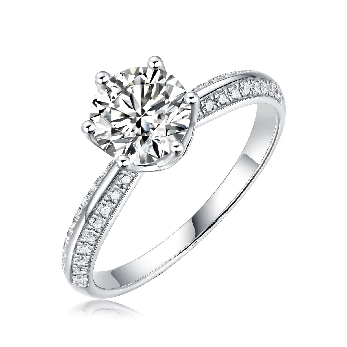 Lyee Cyee Brilliant Moissanite 925 Sterling Silver Ring