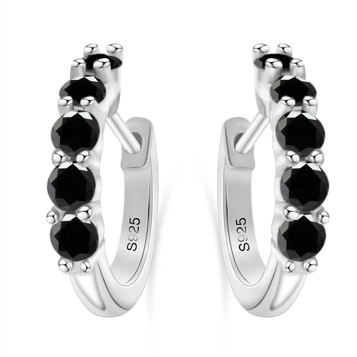 Classic 925 Sterling Silver Moissanite Stud Earrings For Women