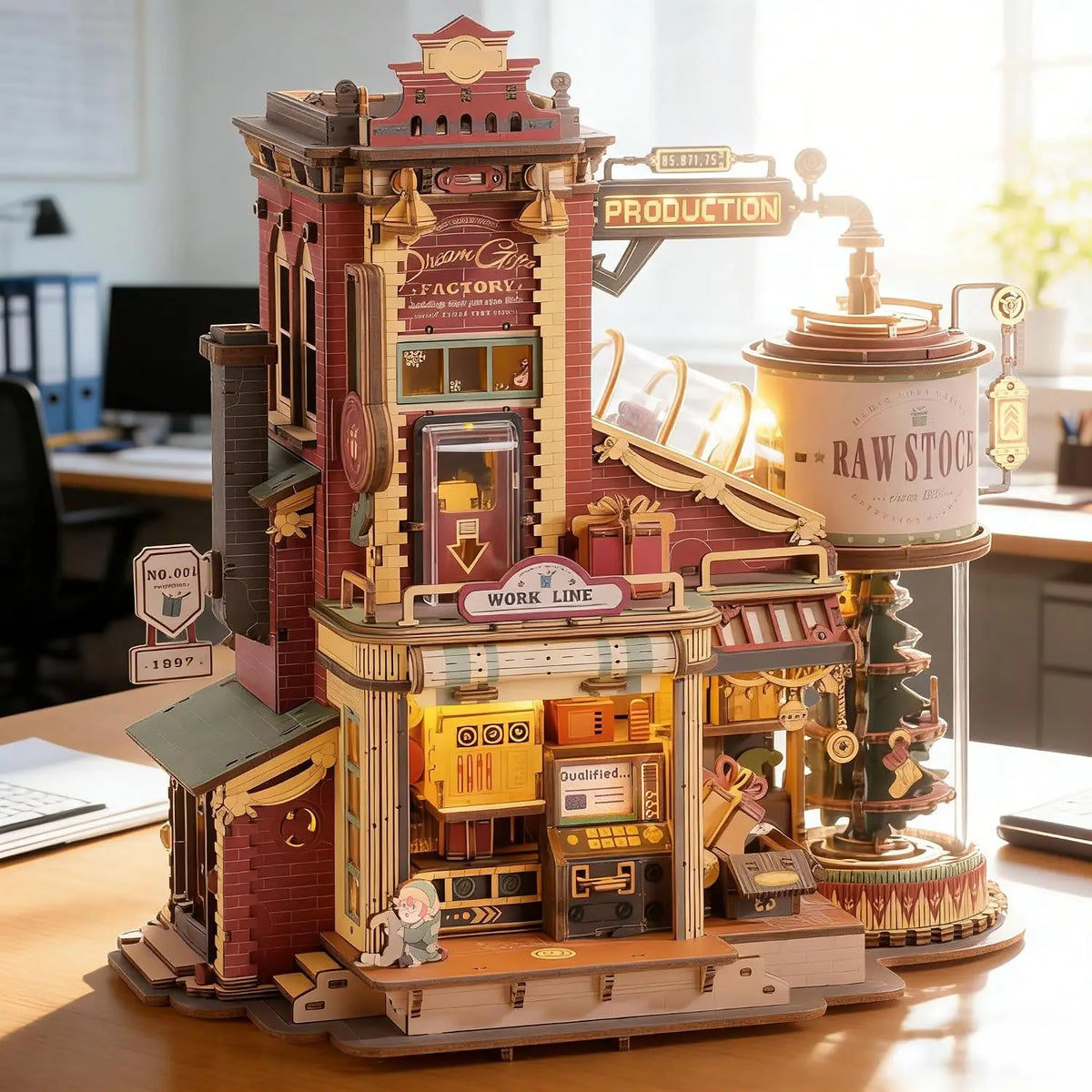 Robotime Christmas Dream Factory Wooden Music Box Puzzle Kit