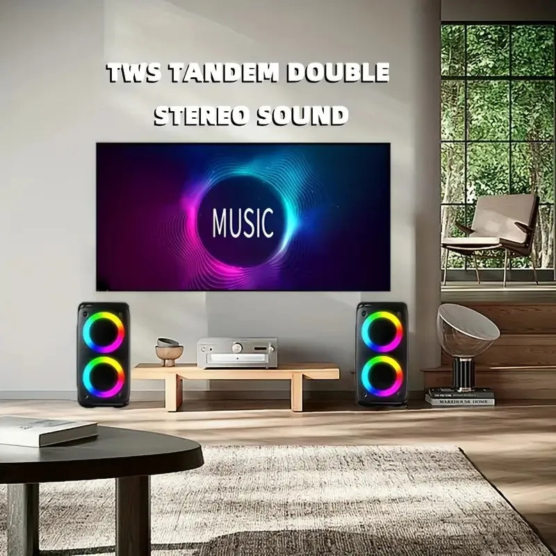 ZNLYRION Portable Bluetooth Karaoke Speaker With Wired Microphone
