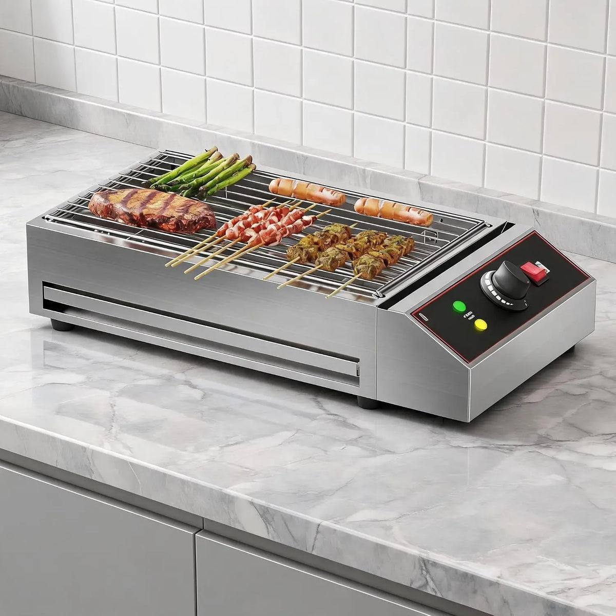 Tacleekii Commercial Electric Grill With Removable Griddle