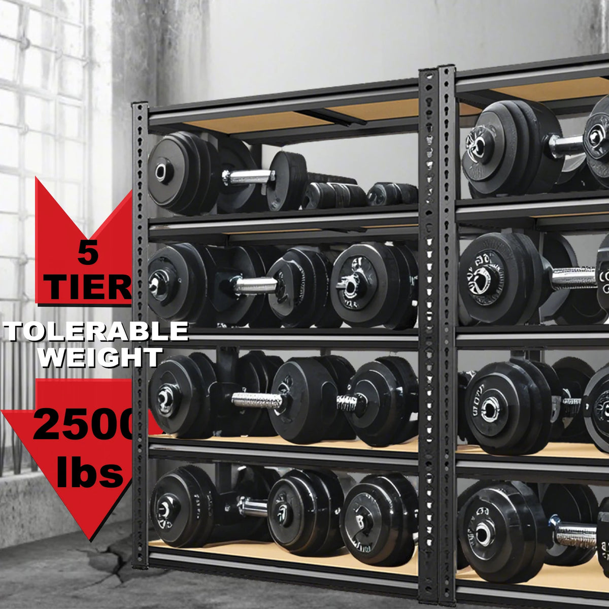 Sarenzoon Heavy Duty Adjustable Garage Shelving Storage Rack