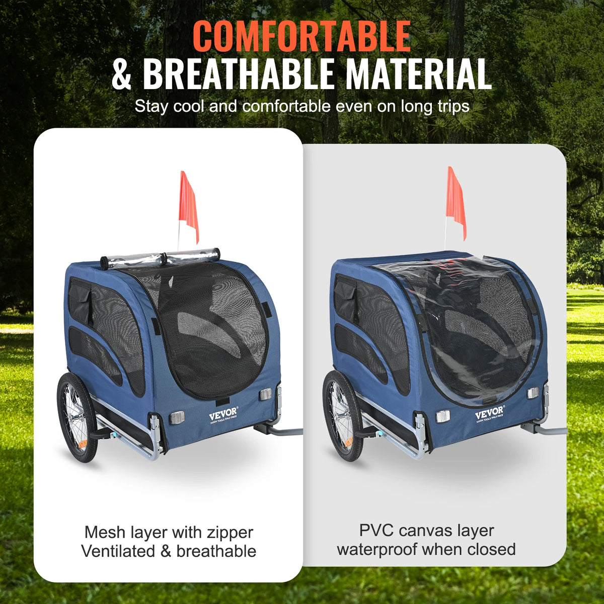 SucceBuy Pet Bicycle Trailer Carrier with Coupler for Dog Travel