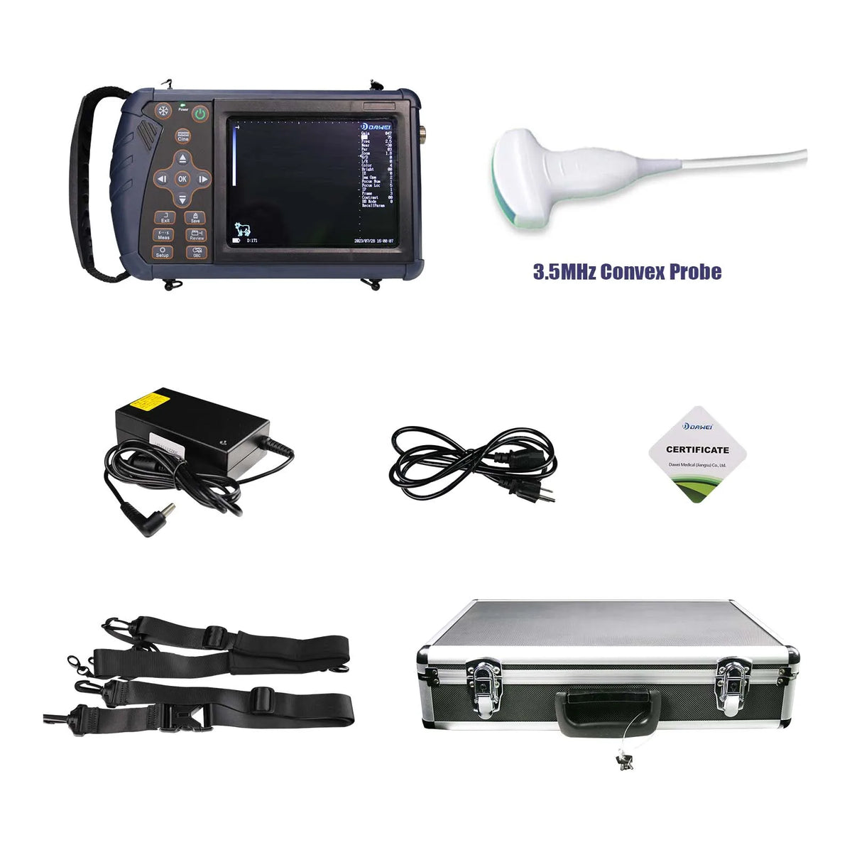 DAWEI Portable Veterinary Ultrasound Scanner for Farm Animal Pregnancy Testing