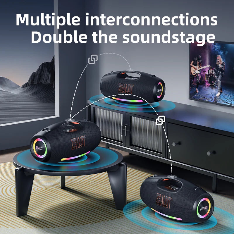 ZEALOT Waterproof Portable Bluetooth Speaker With Powerful Deep Bass
