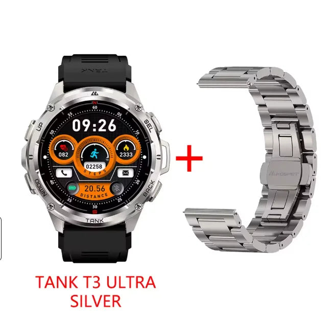 KOSPET TANK T3 Ultra GPS Rugged AMOLED Fitness Smart Watch