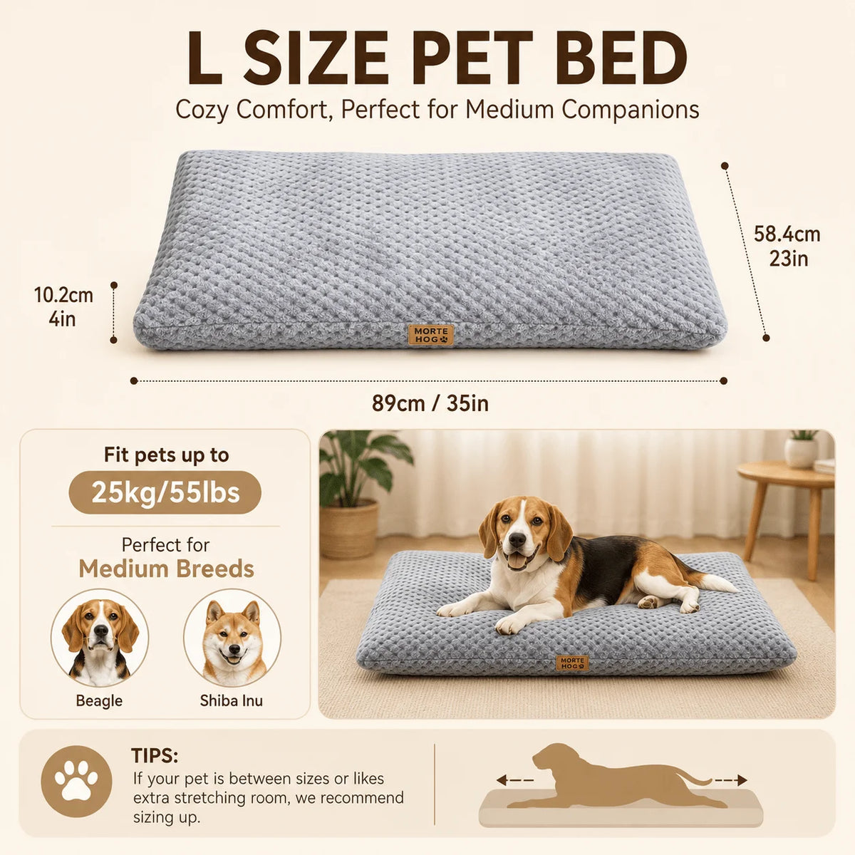 BOFNL Thickened Comfortable Dog Bed Mat for Various Breeds