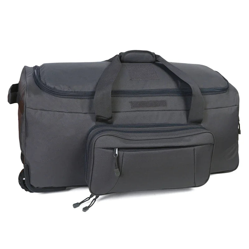 LQARMY Waterproof Nylon Rolling Travel Bag for Camping and Trips
