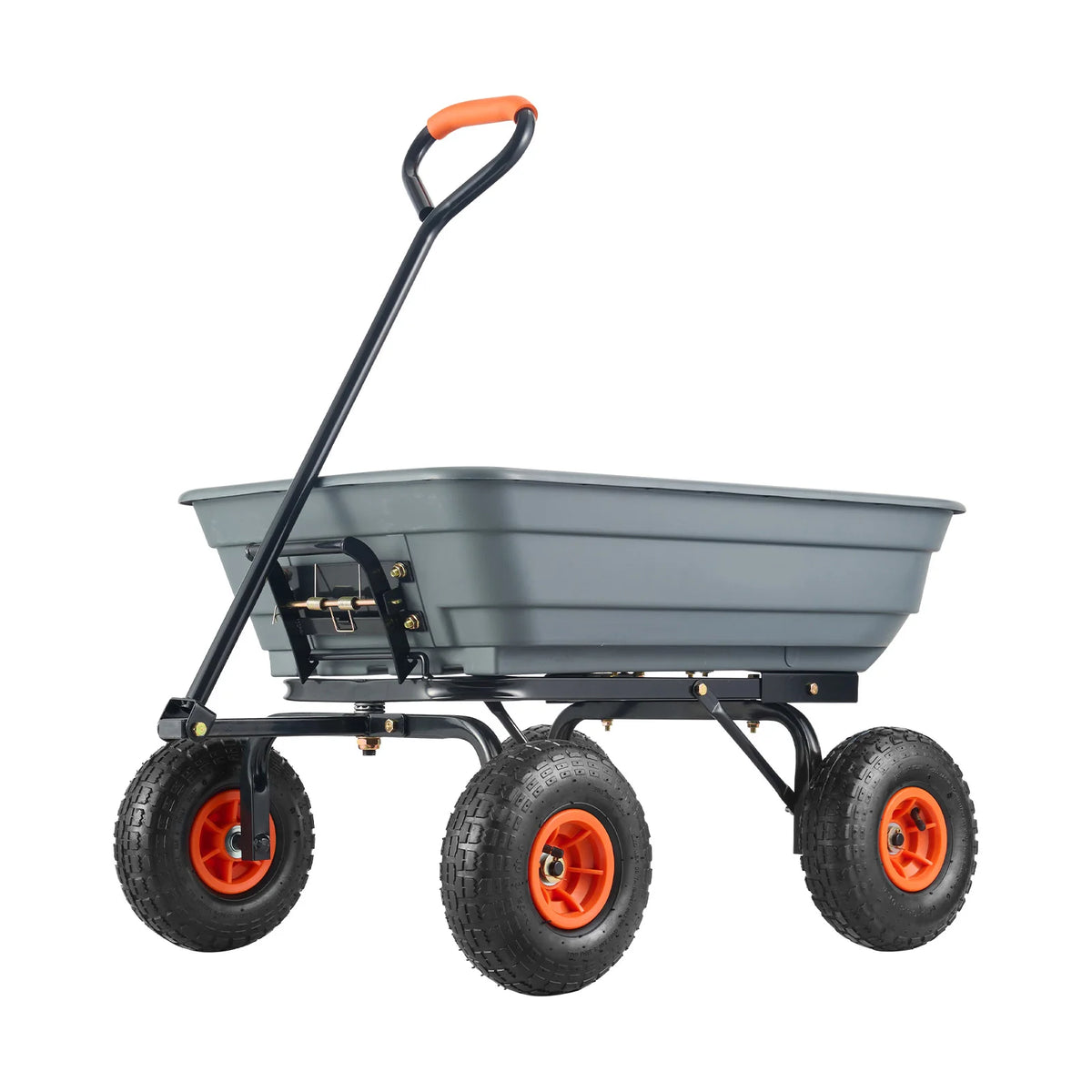 SucceBuy Poly Garden Dump Cart With Convertible Handle