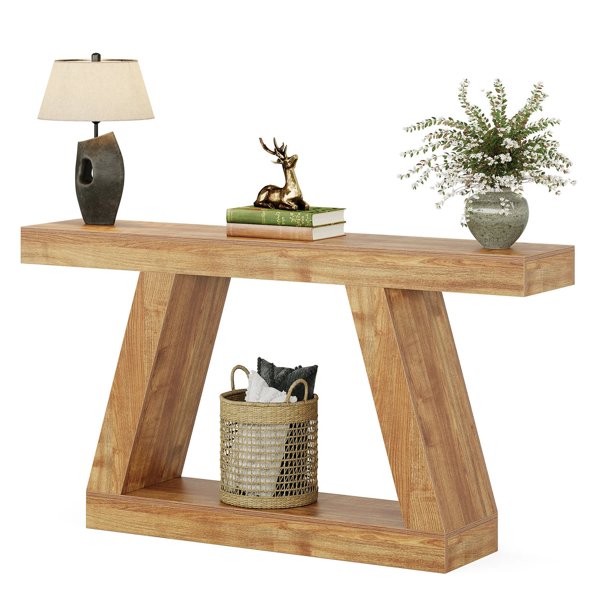 Tribesigns Rustic Storage Console Table For Entryway And Living Room