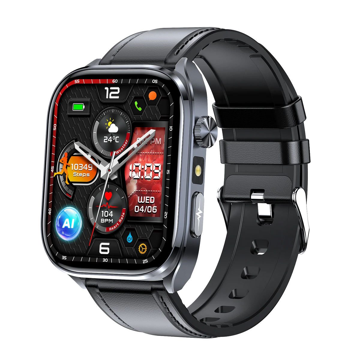 AI Smart Watch ECG Heart Health And Bluetooth Call Tracker