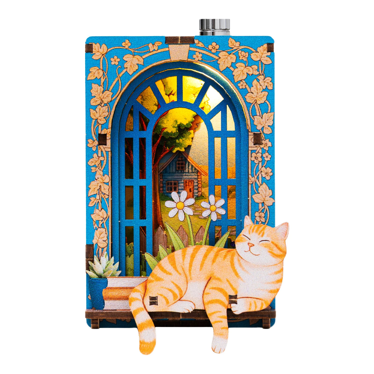 Wooden DIY Book Nook Puzzle Kit Animal House Model Decoration