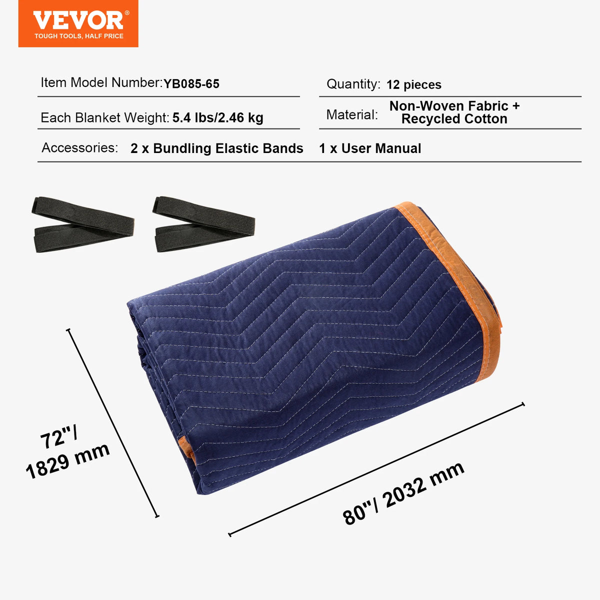 SucceBuy Heavy Duty Moving Blankets for Furniture and Appliance Protection