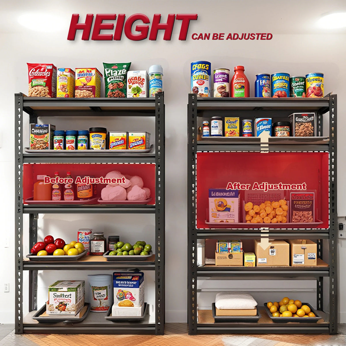 Sarenzoon Heavy Duty Adjustable Garage Shelving Storage Rack