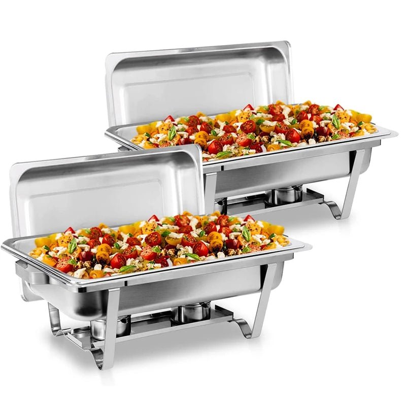 Stainless Steel Chafing Dish Buffet Set With Lids For Catering