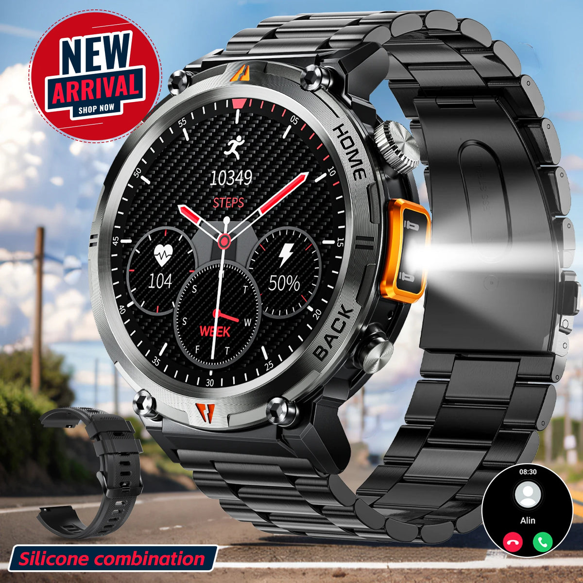 LaNikar Bluetooth Calling Smartwatch With Touchscreen Health Monitoring