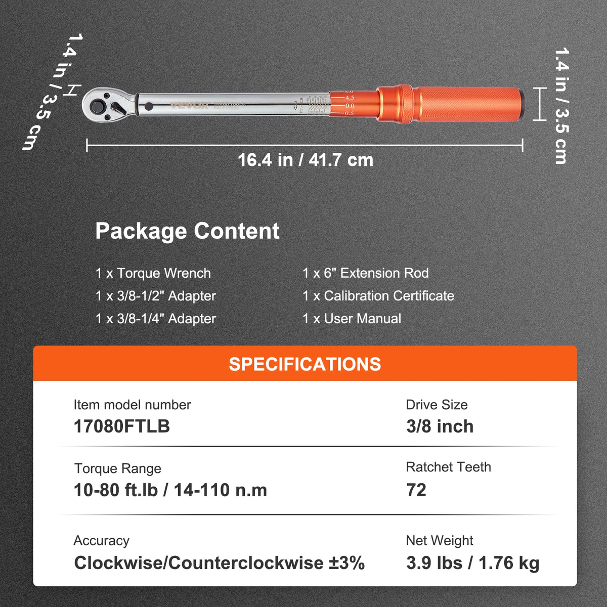 SucceBuy Precision Mechanical Torque Wrench For Automotive Repairs