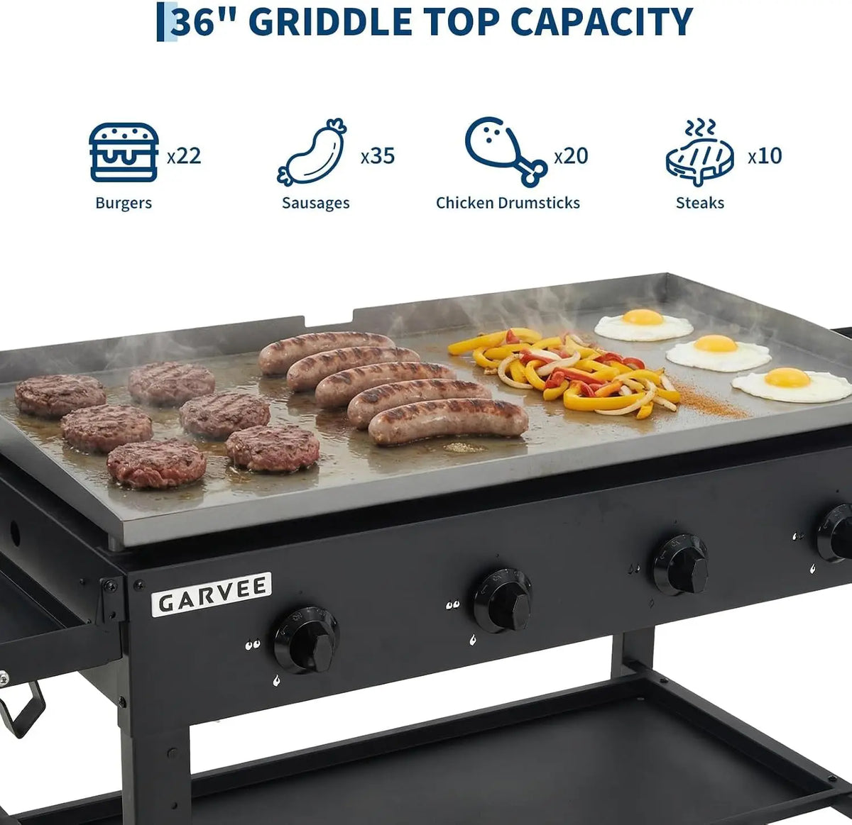 Tacleekii Four Burner Propane Flat Top Griddle for Outdoor Cooking