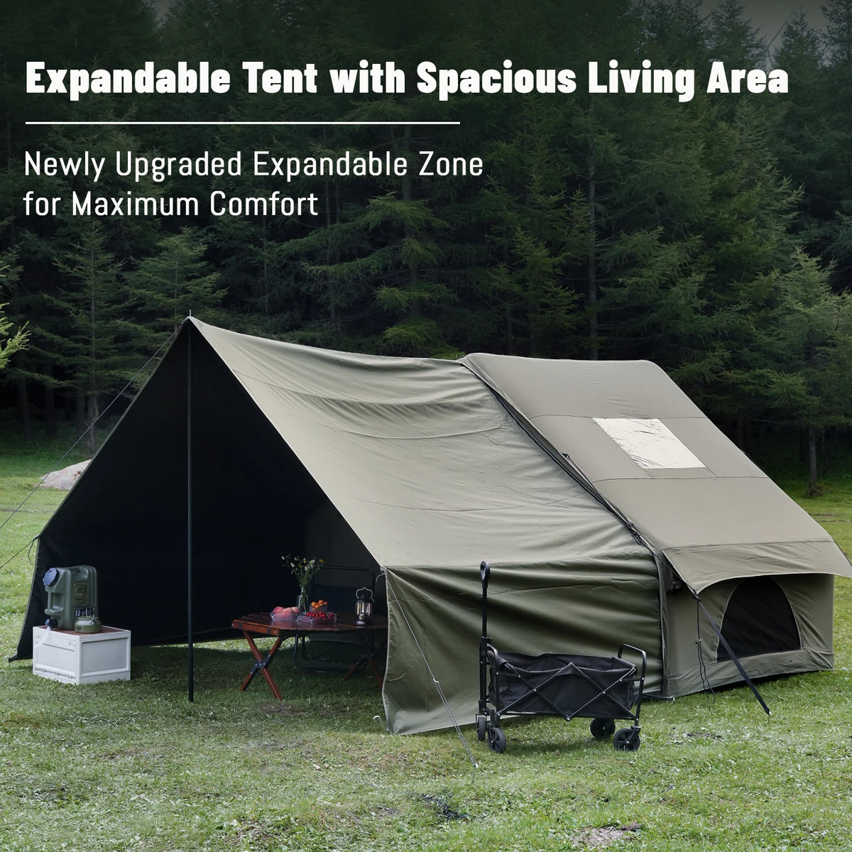 Pakicetus Inflatable Camping Tent With Sun Canopy For Outdoor Adventures