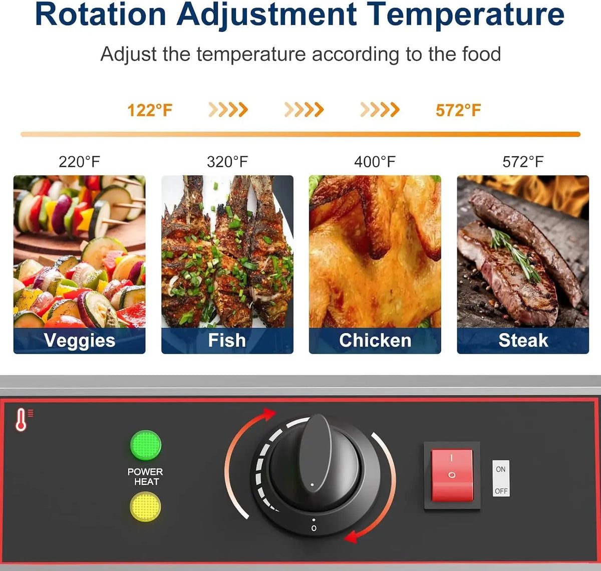 Tacleekii Commercial Electric Grill With Removable Griddle
