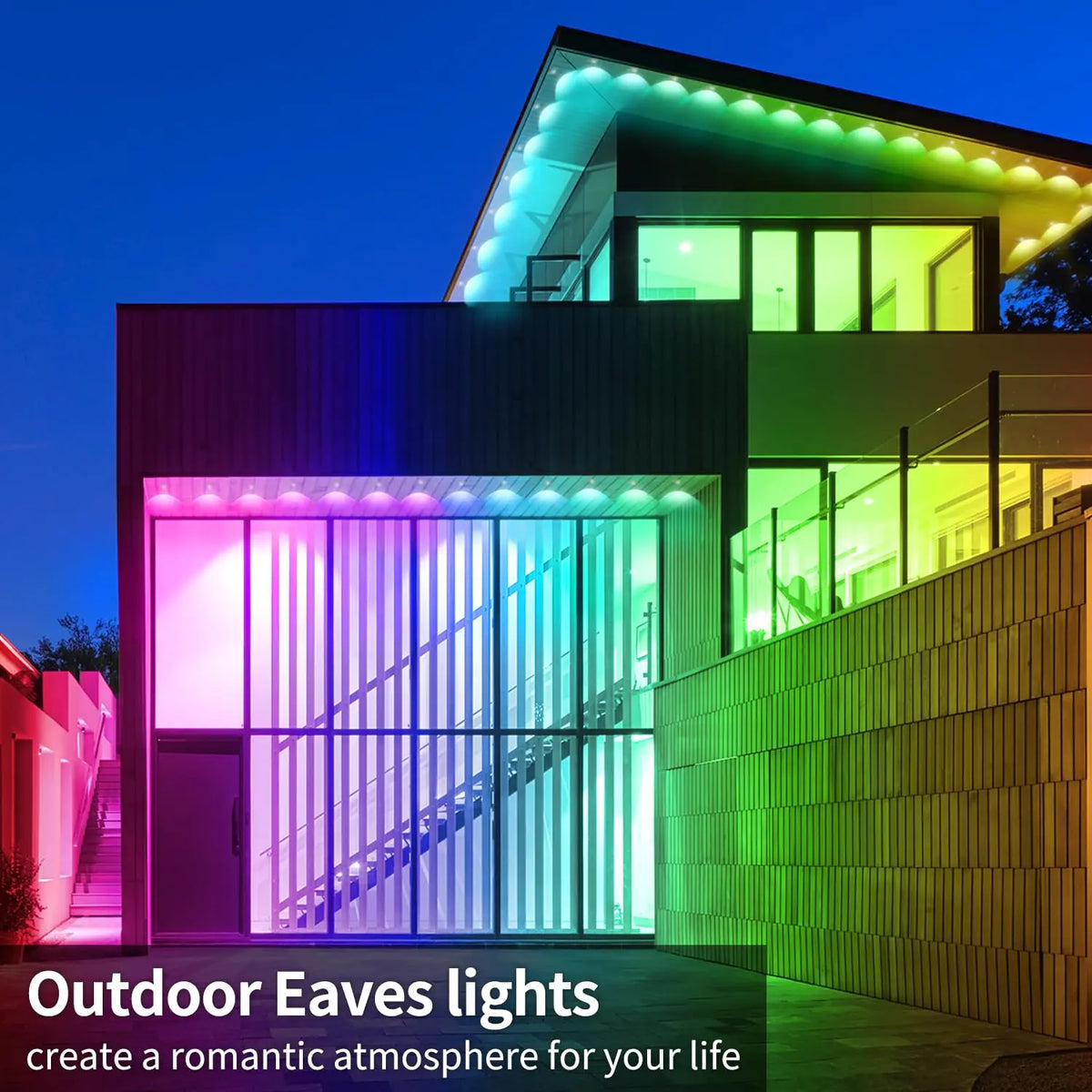 MIMIRGB Waterproof RGB Bluetooth Outdoor LED String Lights