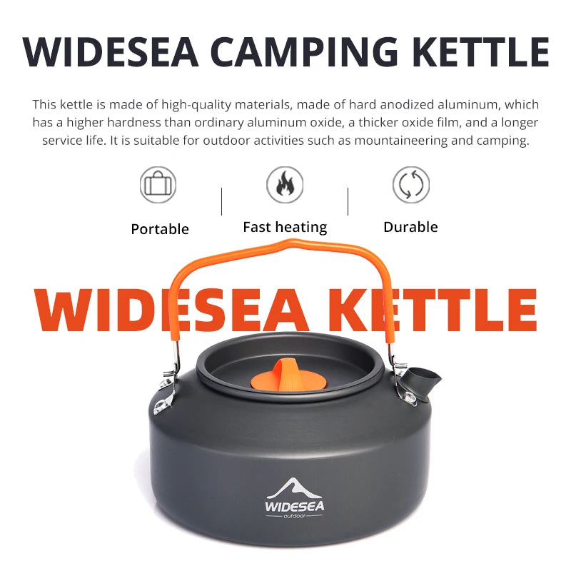 Widesea Outdoor Camping Cookware Set Kettle Pots