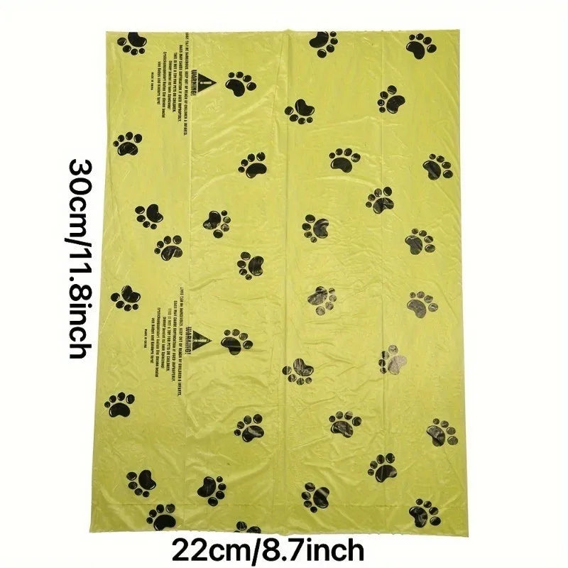 Premium Leak Proof Dog Waste Bags With Durable Paw Print Design