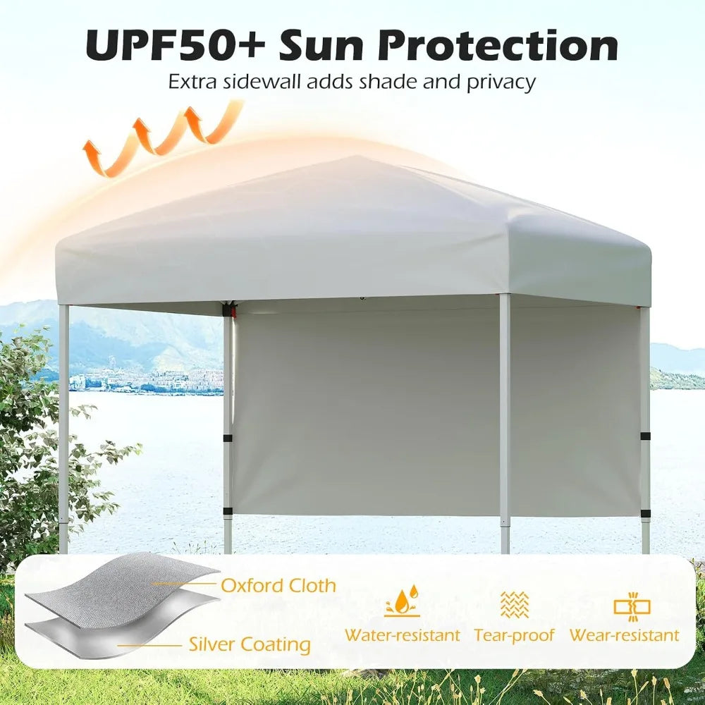 Tangkula UPF 50 Protection Pop Up Canopy Tent With Sidewall