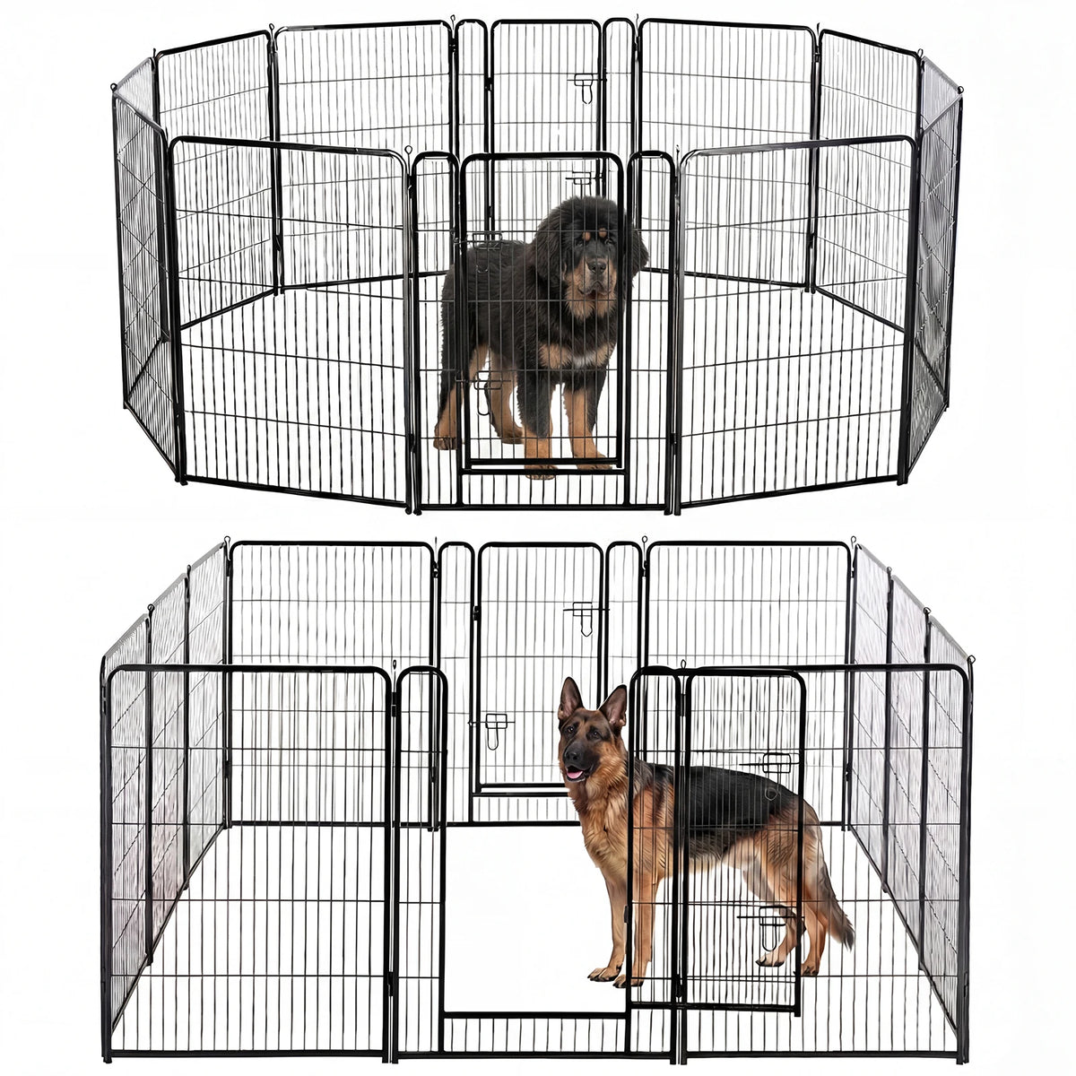 JHK Foldable Metal Dog Playpen for Indoor and Outdoor Use