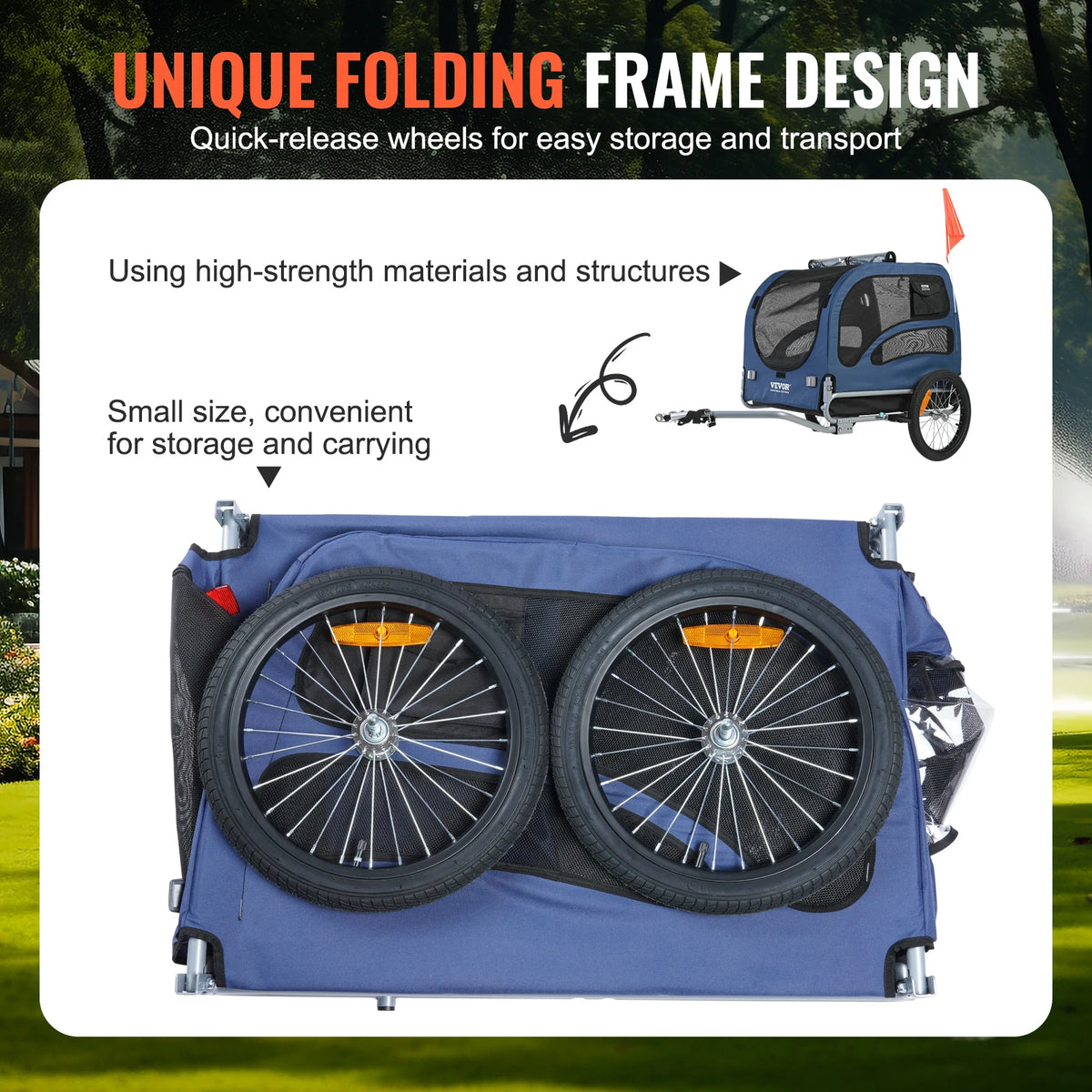 SucceBuy Pet Bicycle Trailer Carrier with Coupler for Dog Travel