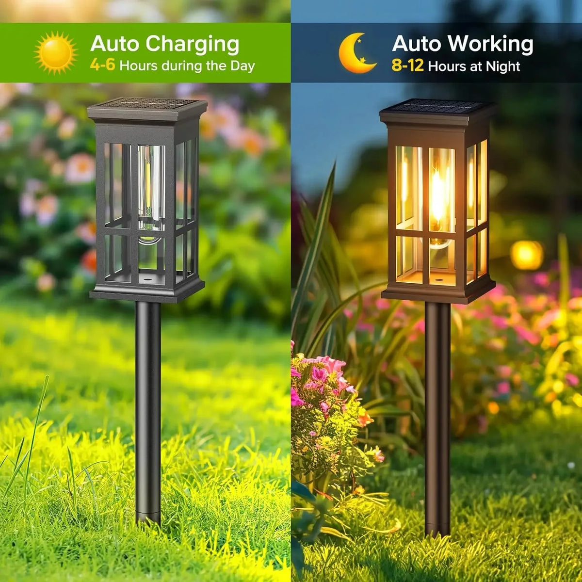 Solar LED Pathway Light Waterproof Outdoor Landscape Lighting
