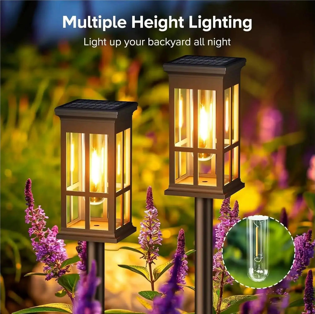 Solar LED Pathway Light Waterproof Outdoor Landscape Lighting
