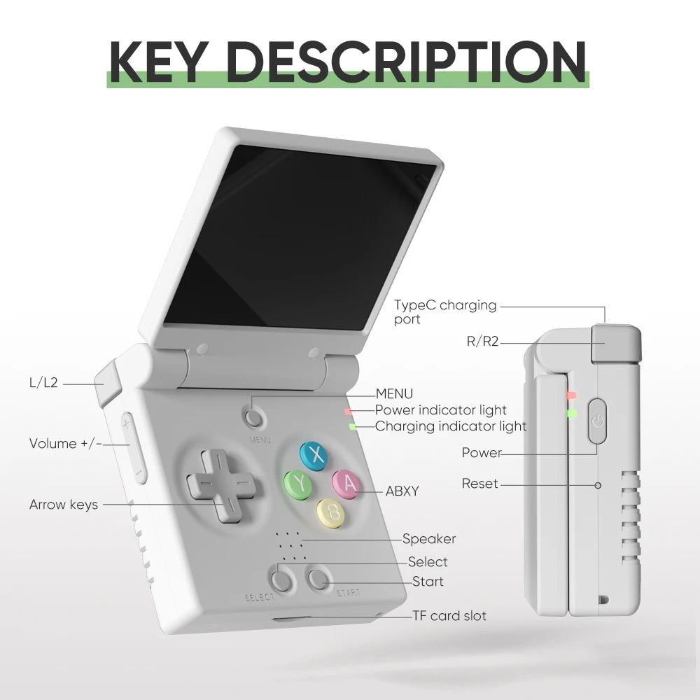MIYOO Mini Flip Retro Handheld Gaming Console With Classic Games