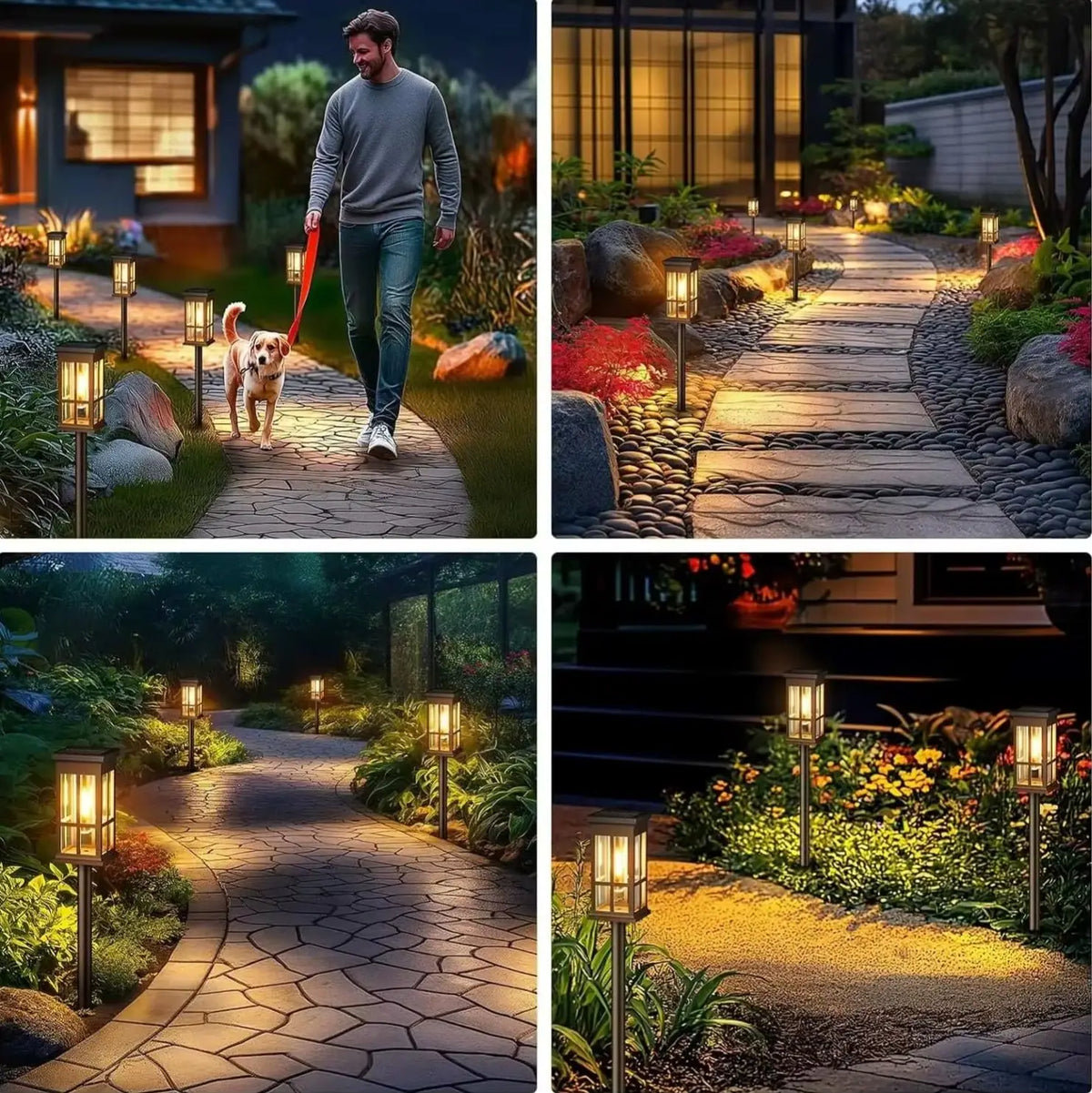 Solar LED Pathway Light Waterproof Outdoor Landscape Lighting