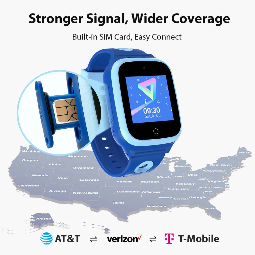 Kids 4G Smartwatch With GPS Video Calling and Safety Features