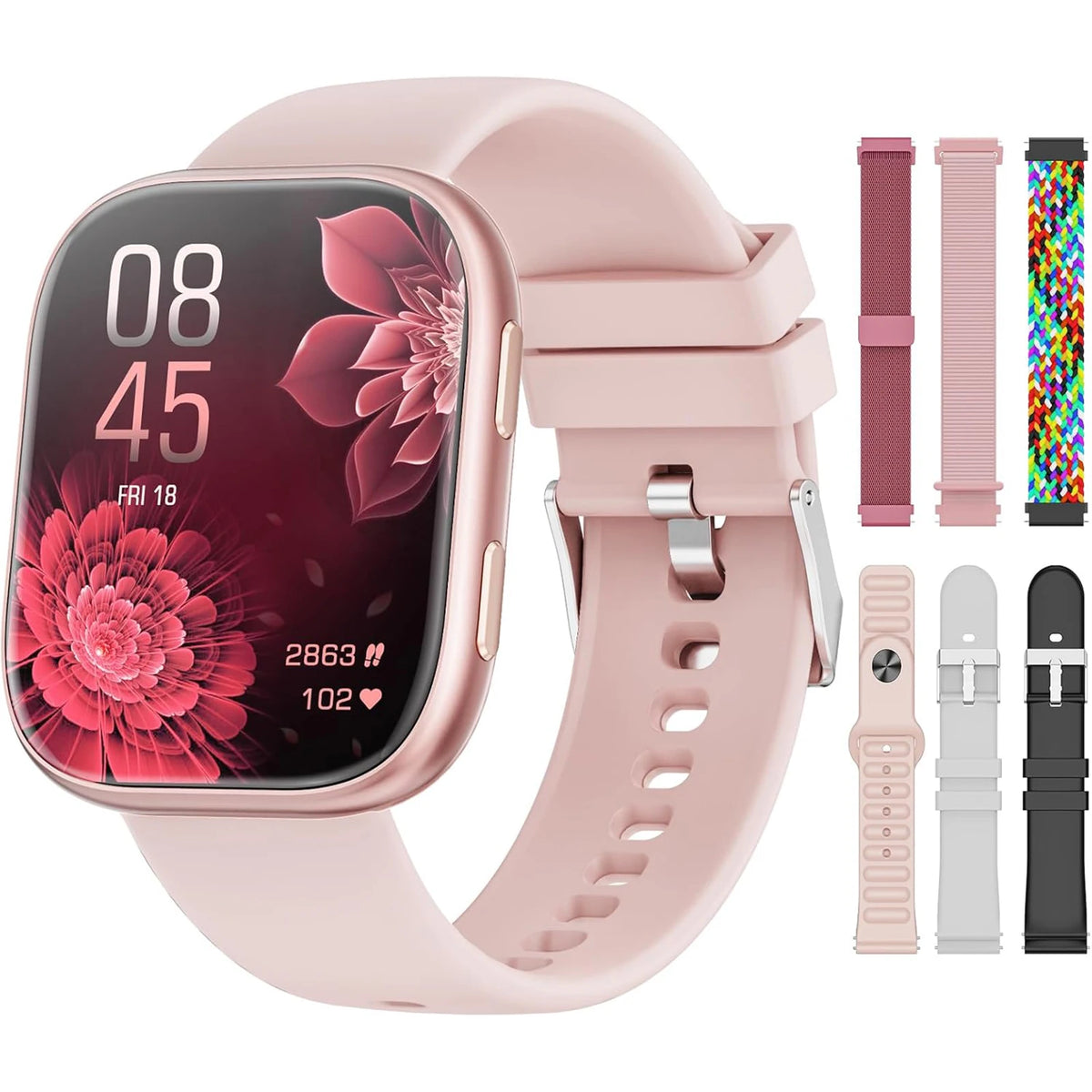 Ladies Smartwatch Fitness Tracker with Heart Rate and Sleep Monitoring