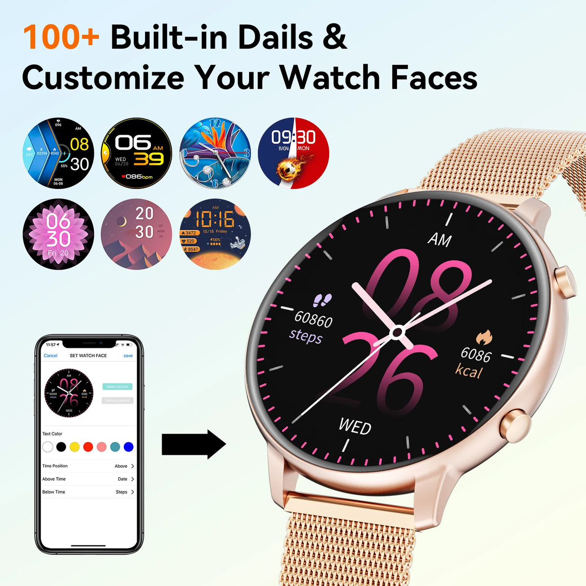 Bluetooth Calling Smartwatch With Fitness And Heart Rate SpO2 Tracking