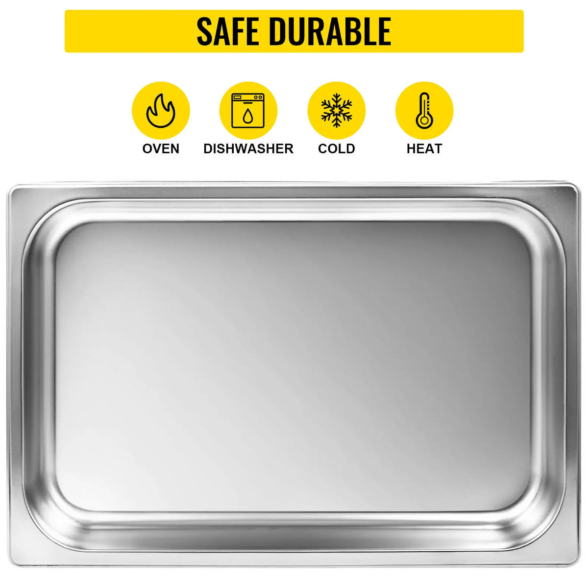 SucceBuy Stainless Steel Buffet Chafing Dish Steam Table Pan