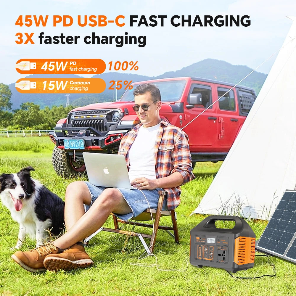 GaiaRay Portable Solar Generator With LiFePO4 Battery
